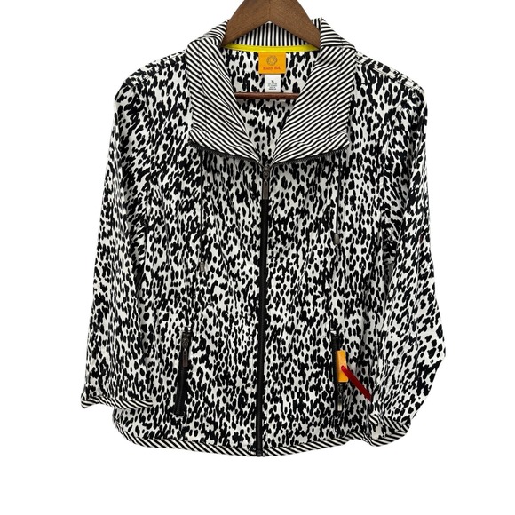 Ruby Rd. Jackets & Blazers - Ruby Rd Leopard Print Zip Front Jacket Women's 16 NWT Animal Print Stretch